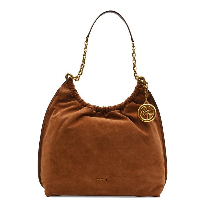 Borsa Michael Kors Shoulder Bag Indie In Pelle Luggage Marrone
