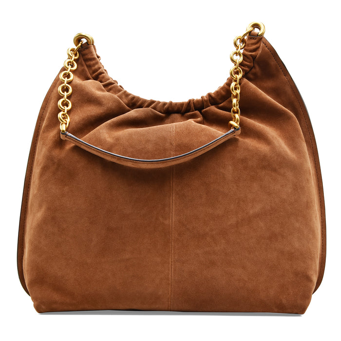 Borsa Michael Kors Shoulder Bag Indie In Pelle Luggage Marrone