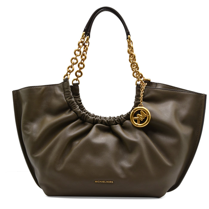 Borsa Michael Kors Indie Tote Donna Pelle Liscia Verde Loden