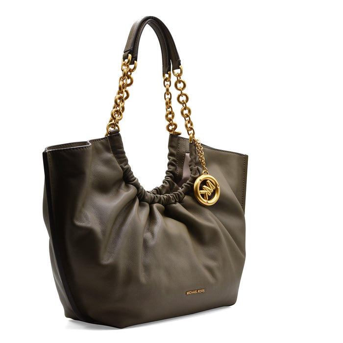 Borsa Michael Kors Indie Tote Donna Pelle Liscia Verde Loden