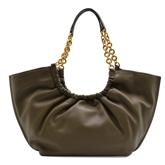Borsa Michael Kors Indie Tote Donna Pelle Liscia Verde Loden