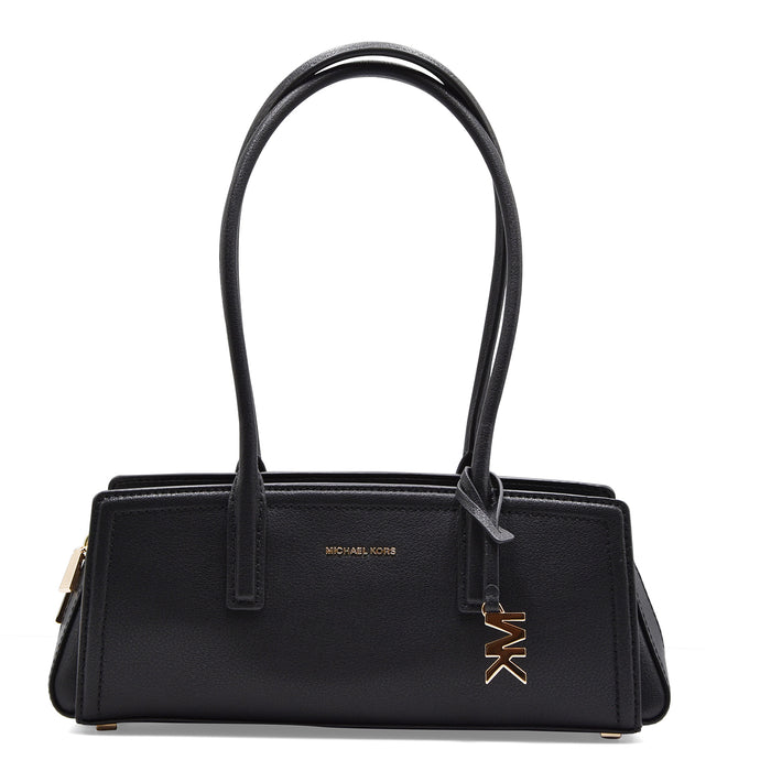 Borsa Michael Kors Laila Piccola Donna Pelle Nera Dettagli Oro