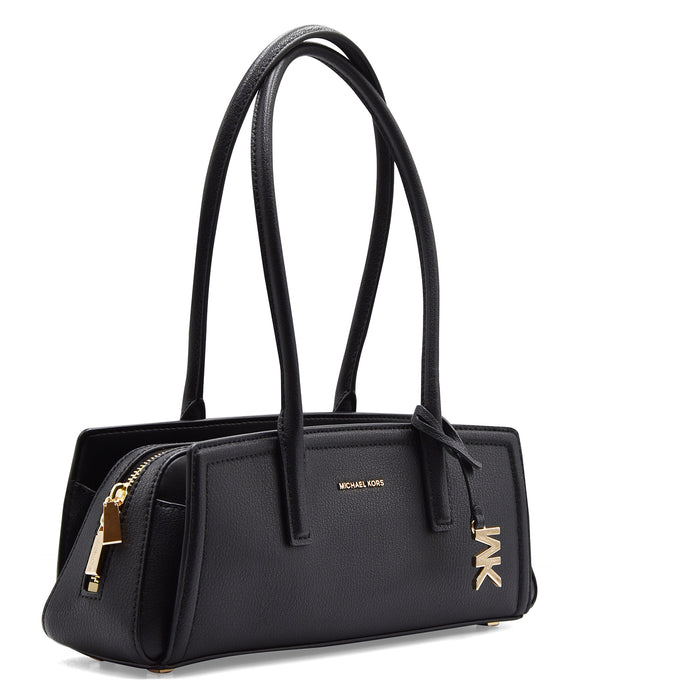 Borsa Michael Kors Laila Piccola Donna Pelle Nera Dettagli Oro