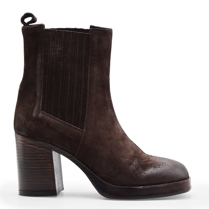 Stivaletti Riccardo P. Donna Camoscio Marrone Stile Grintoso