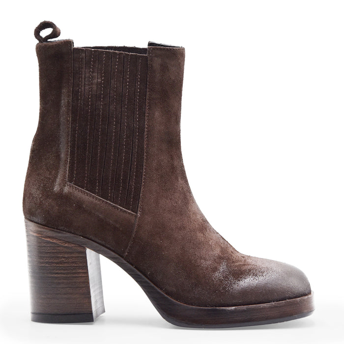 Stivaletti Riccardo P. Donna Camoscio Marrone Stile Grintoso