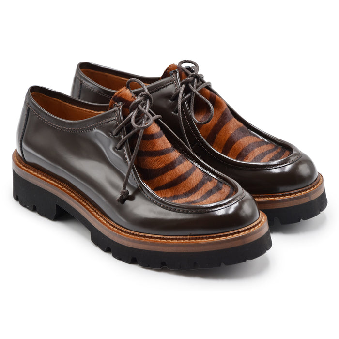 Allacciata Donna Mat:20 Norvegese Donna Caffè Inserto Animalier