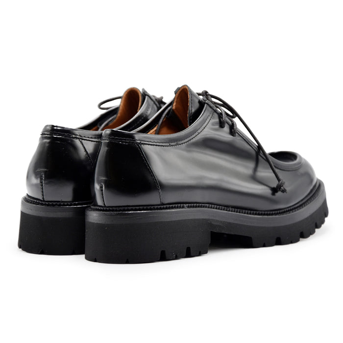 Allacciata Donna Stile Norvegese Mat:20 Nero In Pelle Spazzolata