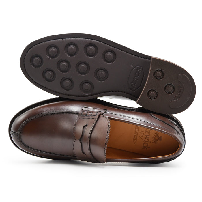 Mocassini Berwick 1707 Uomo In Pelle Marrone Nomera Dark Brown