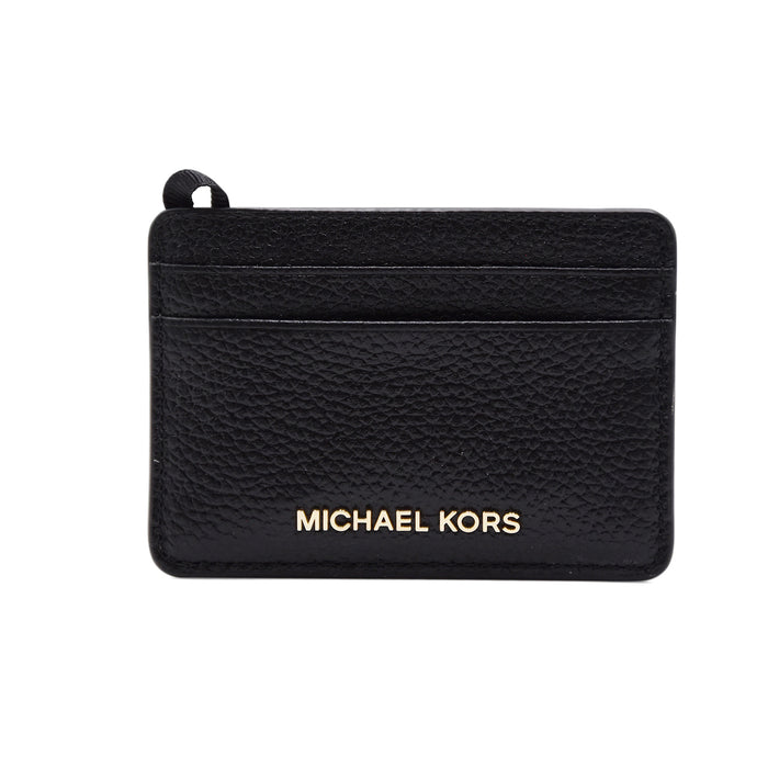 Michael Kors Portacarte Jet Set In Vera Pelle Martellata Nera