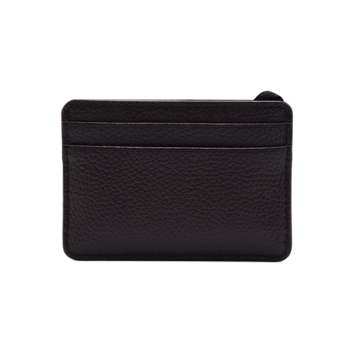 Portacarte Michael Kors Jet Set In Pelle Marrone Logo In Oro