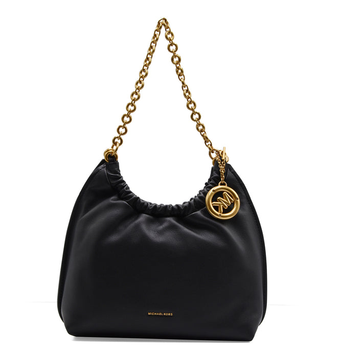 Borsa Pochette Michael Kors Indie Donna Nero Pelle Catena Oro