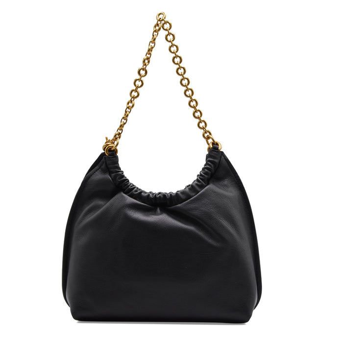 Borsa Pochette Michael Kors Indie Donna Nero Pelle Catena Oro