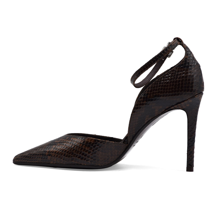 Décolleté Chantal 1962 Donna 3316 Pelle Pitonata Testa Di Moro