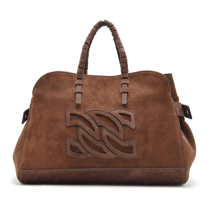 Borsa Casadei Donna Park Avenue Camoscio Marrone Testa Di Moro