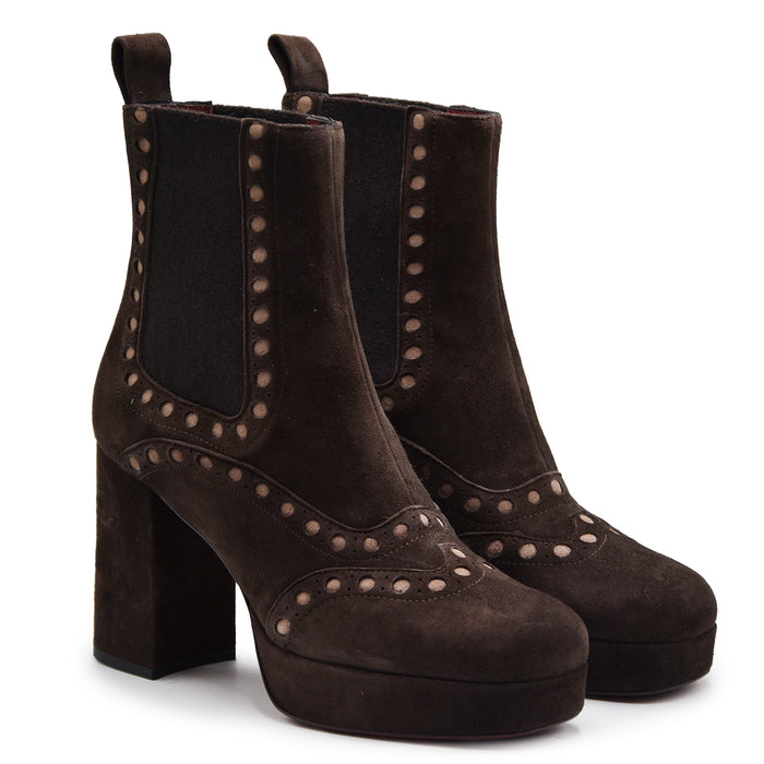 Roberto Festa Stivaletti Donna Clairine Pelle Testa Di Moro