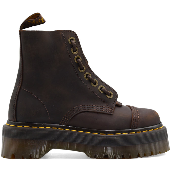 Anfibi Dr. Martens Donna Sinclair Vera Pelle Marrone Maxi Suola