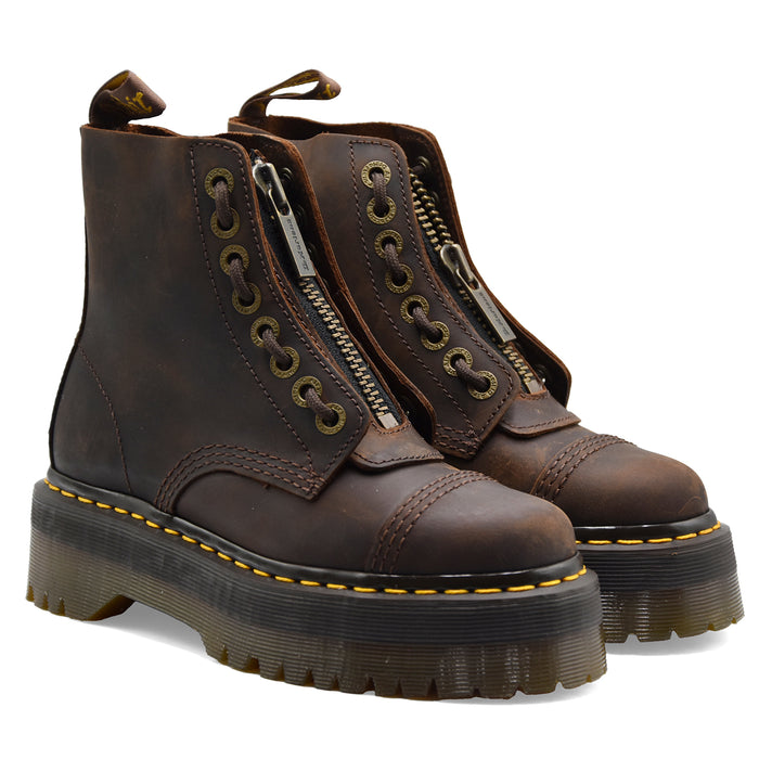 Anfibi Dr. Martens Donna Sinclair Vera Pelle Marrone Maxi Suola