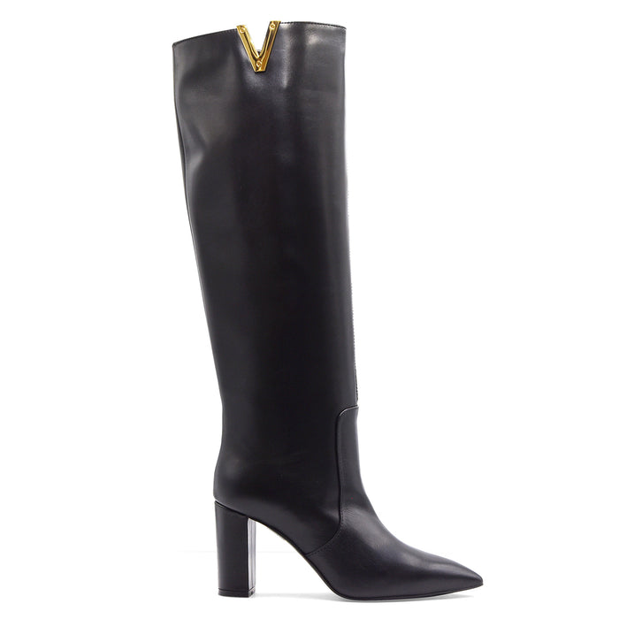 Stivali Via Roma 15 Donna Nero V Oro Design Grintoso Elegante