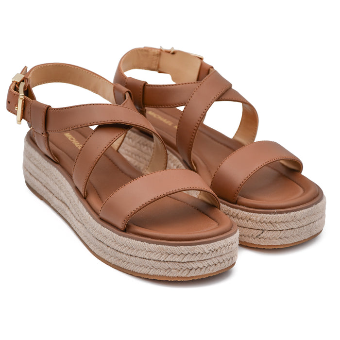 Sandali Michael Kors Donna Cuoio Con Zeppa Rivestita Di Corda