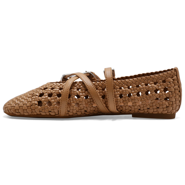 Ballerine Michael Kors Donna INDY WOVEN FLEX BALLET Beige Peanut