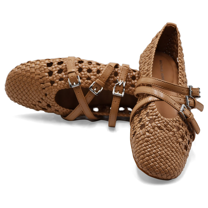 Ballerine Michael Kors Donna INDY WOVEN FLEX BALLET Beige Peanut