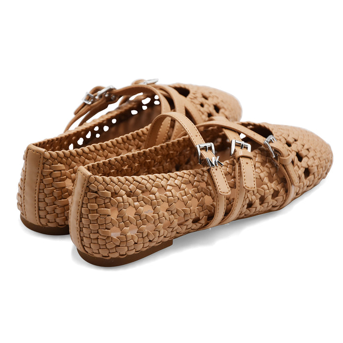 Ballerine Michael Kors Donna INDY WOVEN FLEX BALLET Beige Peanut