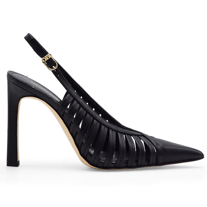 Slingback Michael Kors Donna Nero Dalla Lavorazione Traforata