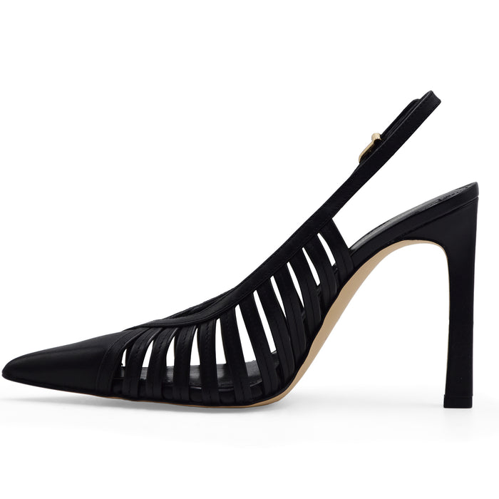 Slingback Michael Kors Donna Nero Dalla Lavorazione Traforata