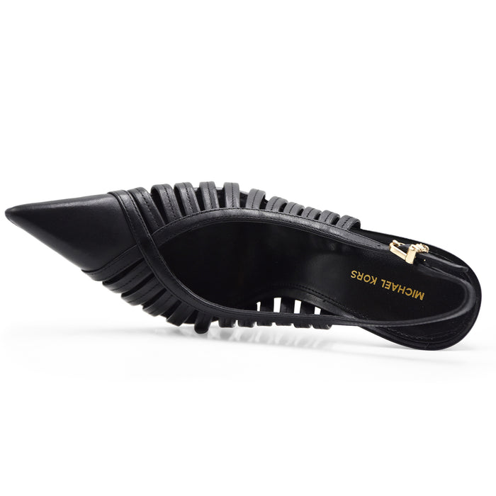 Slingback Michael Kors Donna Nero Dalla Lavorazione Traforata