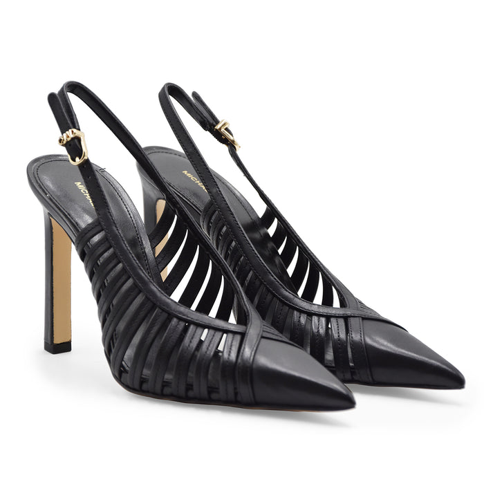 Slingback Michael Kors Donna Nero Dalla Lavorazione Traforata