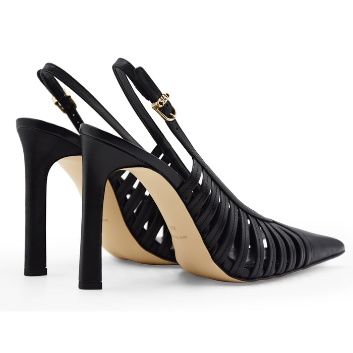 Slingback Michael Kors Donna Nero Dalla Lavorazione Traforata