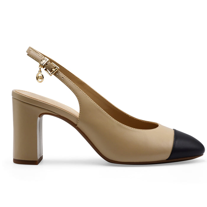 Slingback Michael Kors Piper Flex Donna Beige Nero Cinturino
