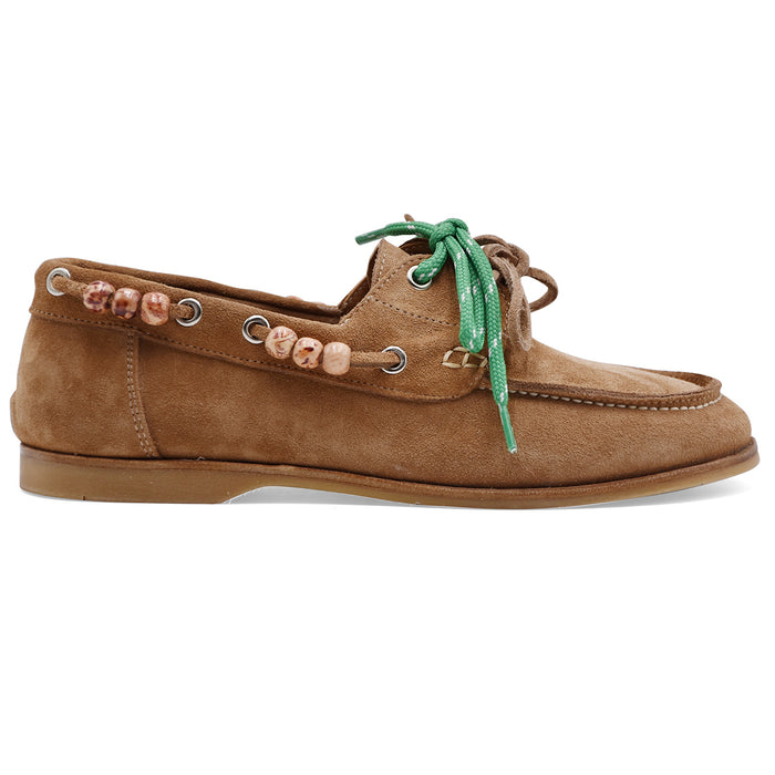 Women's Lace-up Riccardo P. Suede Beige Dove Grey