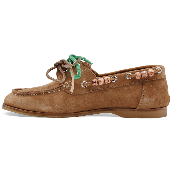 Women's Lace-up Riccardo P. Suede Beige Dove Grey