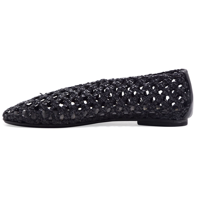 Ballerine Donna Riccardo P. 4276 Nero Intrecciato Made In Italy
