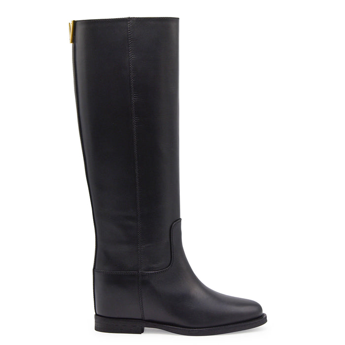 Stivali Via Roma 15 Donna Pelle Nero Santa Monica Con