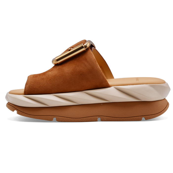 Women's Sandals 4CCCCEES Mellow Glow Soft Brown With Maxi Buckle