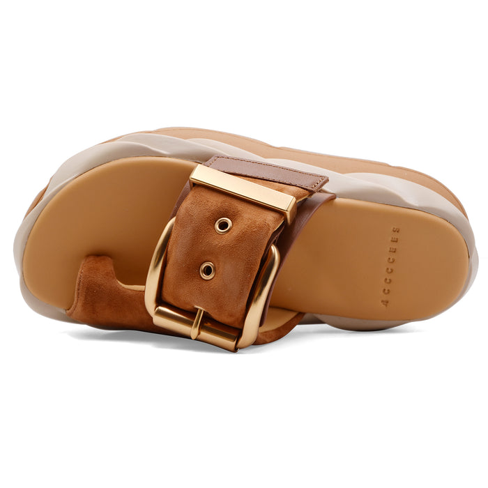 Women's Sandals 4CCCCEES Mellow Glow Soft Brown With Maxi Buckle