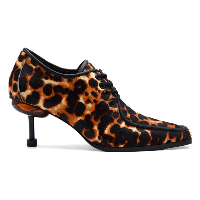 Scarpe Allacciate Con Tacco 4CCCCEES Osha Elda Leopard Donna
