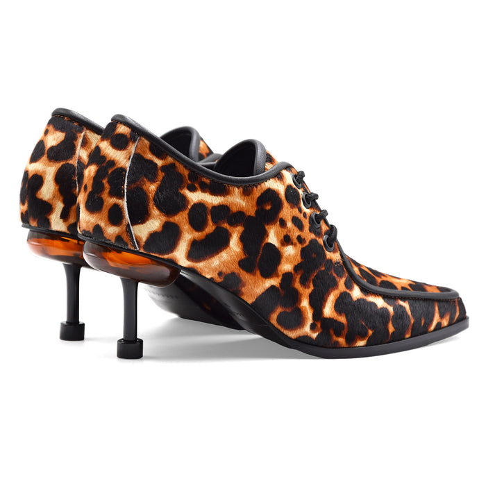 Scarpe Allacciate Con Tacco 4CCCCEES Osha Elda Leopard Donna