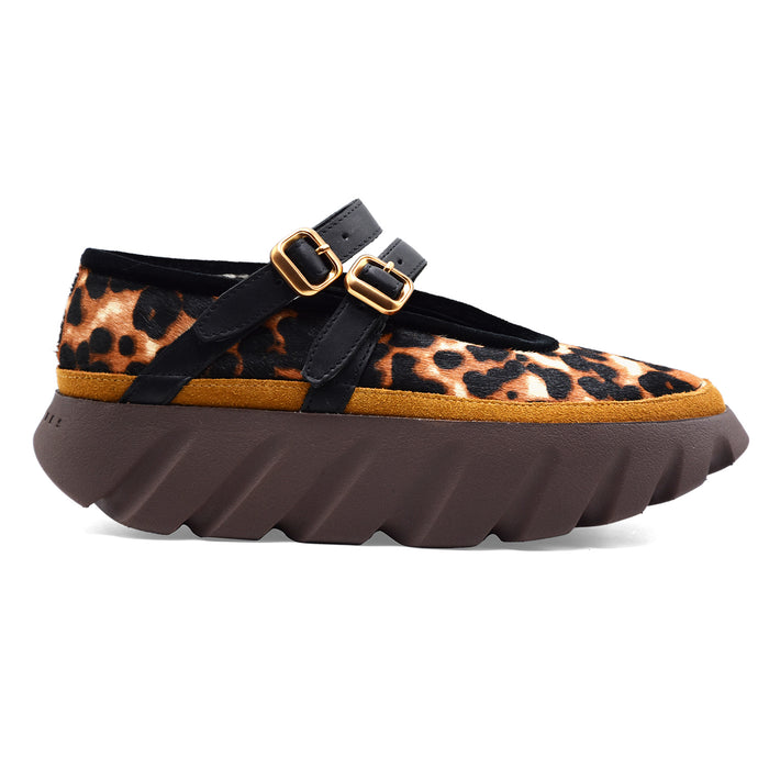 Sneakers Mary Jane 4CCCCEES Animalier Leopardato Platform Donna