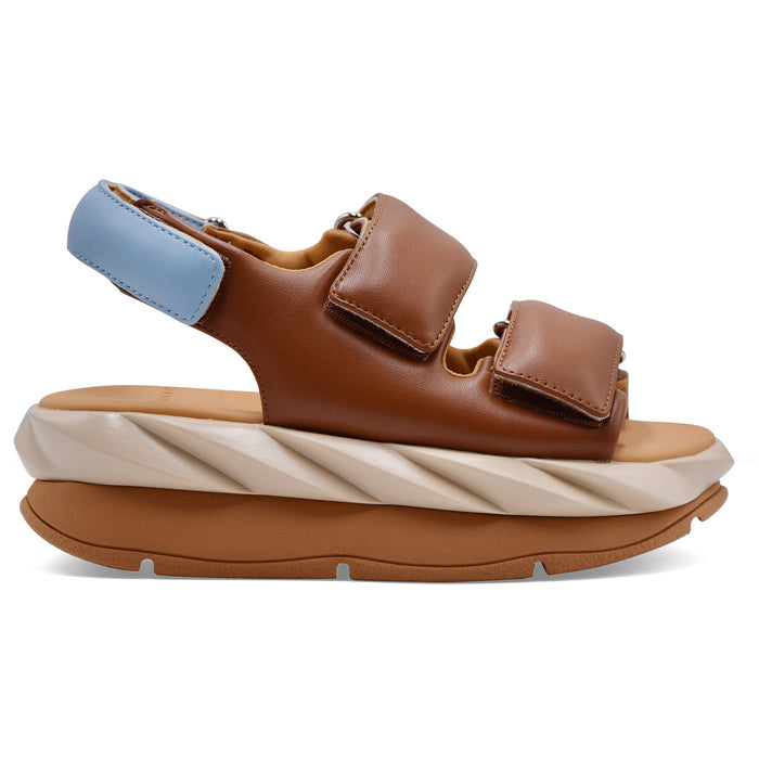 Women's Sandals 4CCCCEES Mellow Bibi Brown Ergonomic Platform