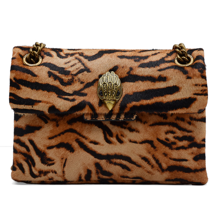 Borsa Donna Kurt Geiger London Mini Kensington Camel Leopard
