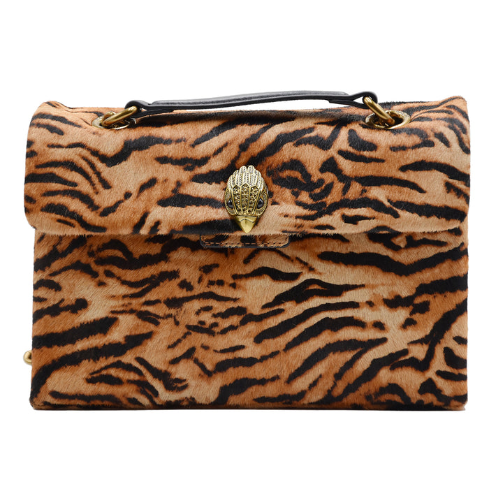 Borsa Donna Kurt Geiger Leather Kensington Camel Leopard Print