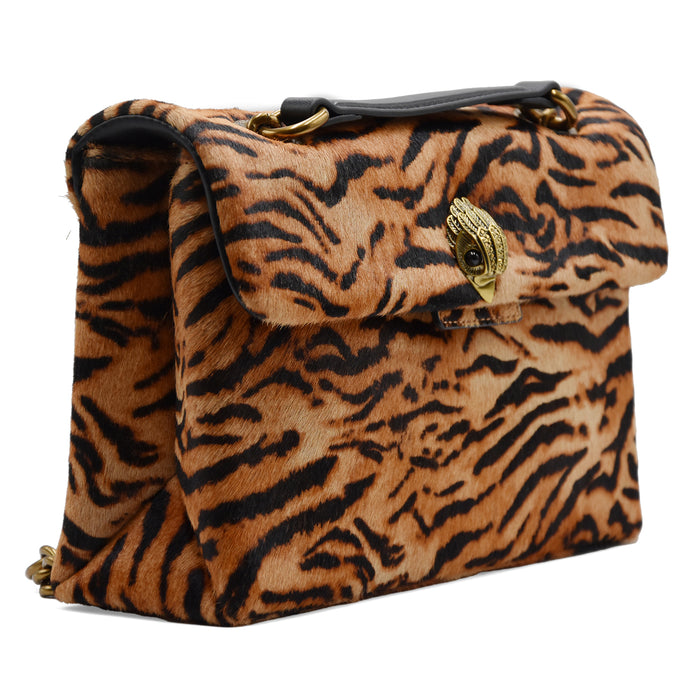 Borsa Donna Kurt Geiger Leather Kensington Camel Leopard Print