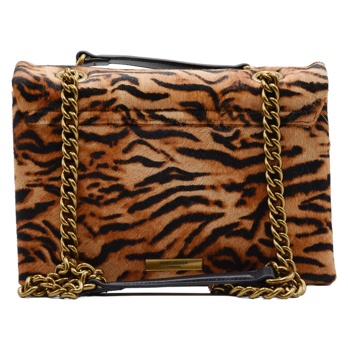 Borsa Donna Kurt Geiger Leather Kensington Camel Leopard Print