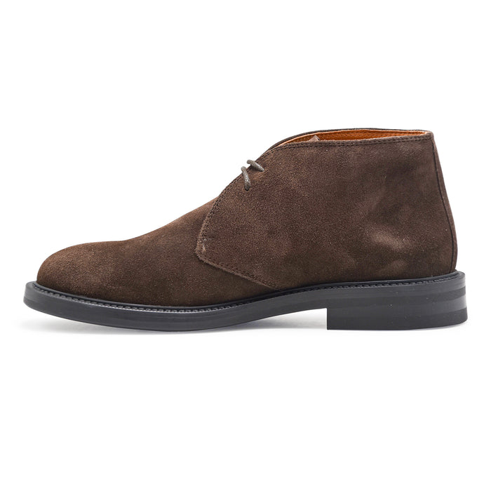 Polacchini Saxone 503 Uomo Vera Pelle Scamosciata Testa Di Moro