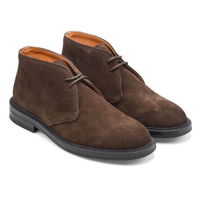 Polacchini Saxone 503 Uomo Vera Pelle Scamosciata Testa Di Moro