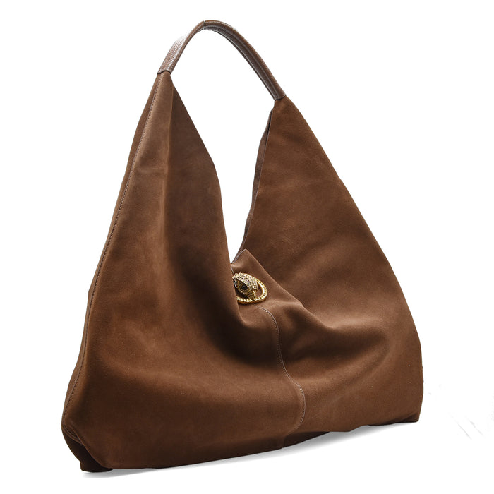Borsa Donna Kurt Geiger London Large Chelsea Slouch Hobo Marrone