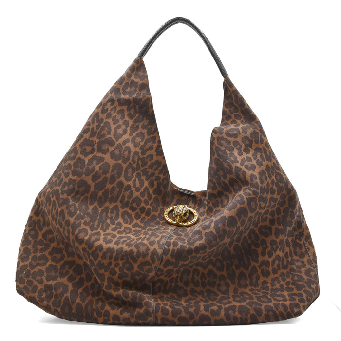 Borsa Donna Kurt Geiger London Chelsea Large Slouch Hobo Leopard